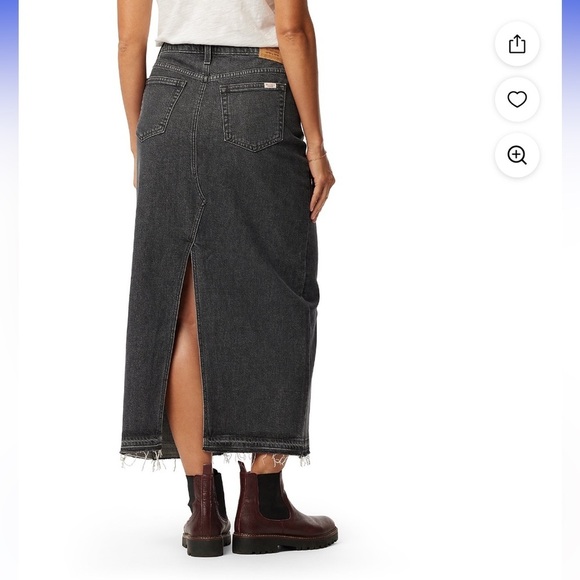 Levi Strauss Signature Black Denim Maxi Skirt Size 8 Rising Star - Picture 3 of 12